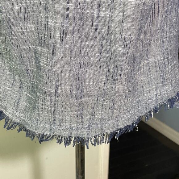 Blue Heathered Caslon Tunic Pullover Blouse XL - Picture 2 of 5